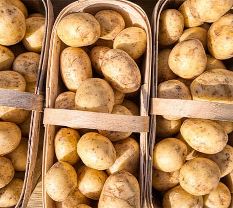 baskets of potatoes